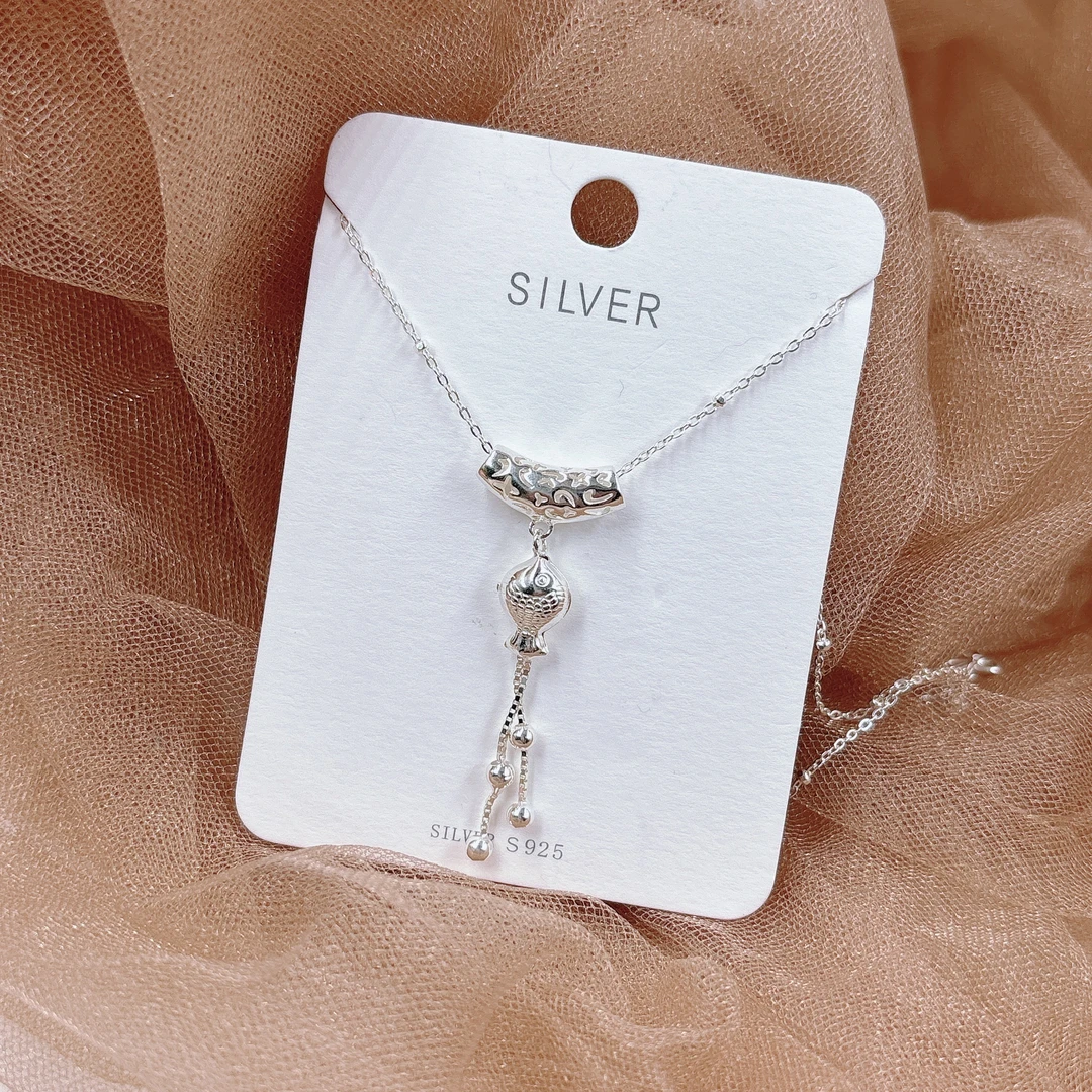 吊坠足银 [银喜生]足银小鱼流苏吊坠