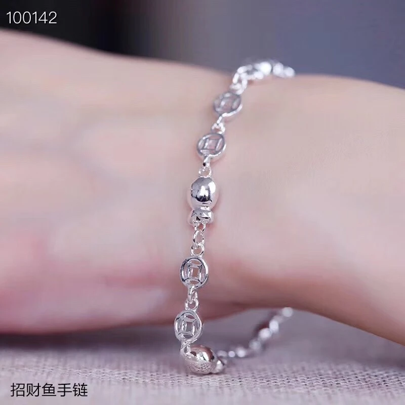 足银手链 [银喜生]足银手链招财鱼手链