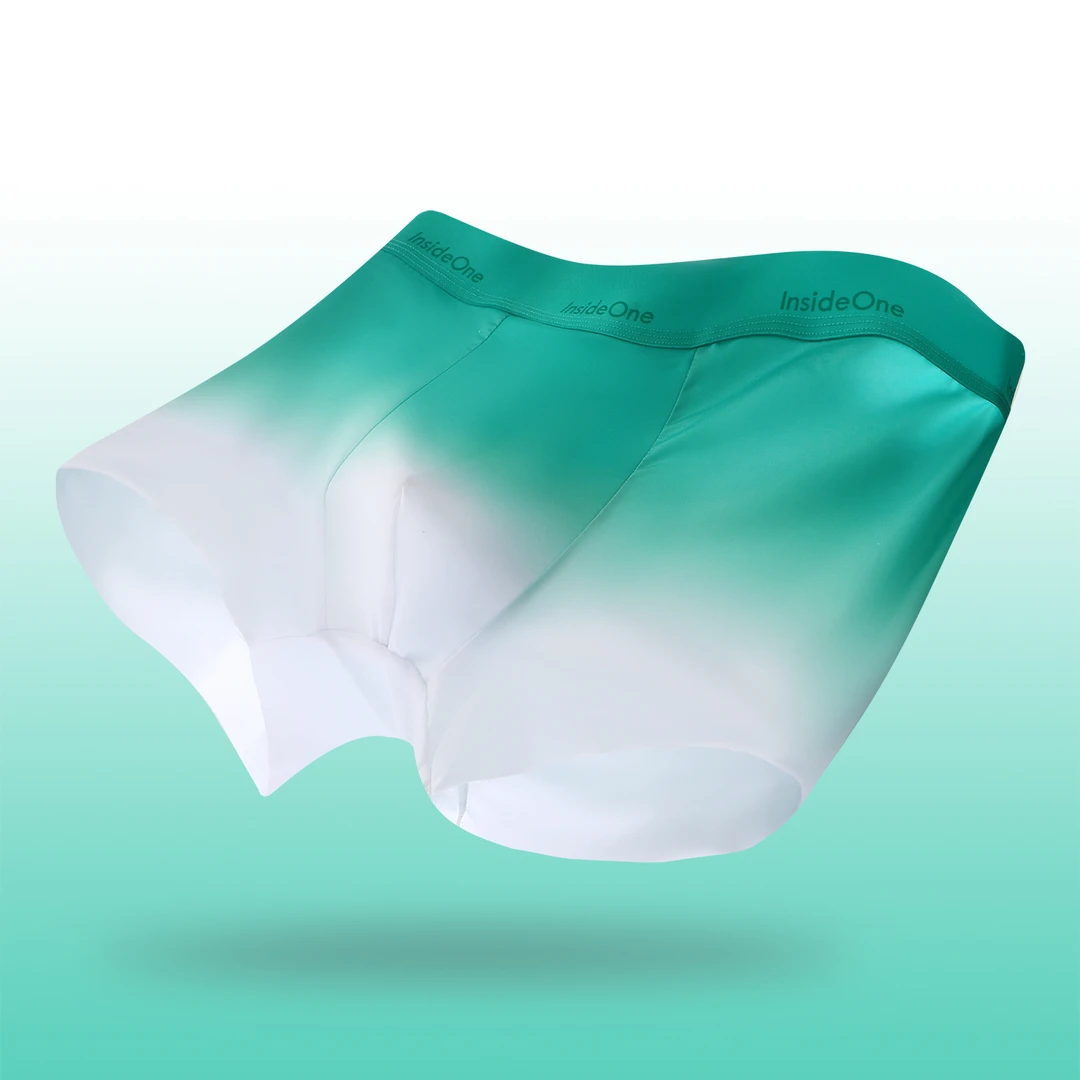 花漫屋【爆款三条装】男士舒适透气冰丝渐变潮流四角个性运动内裤