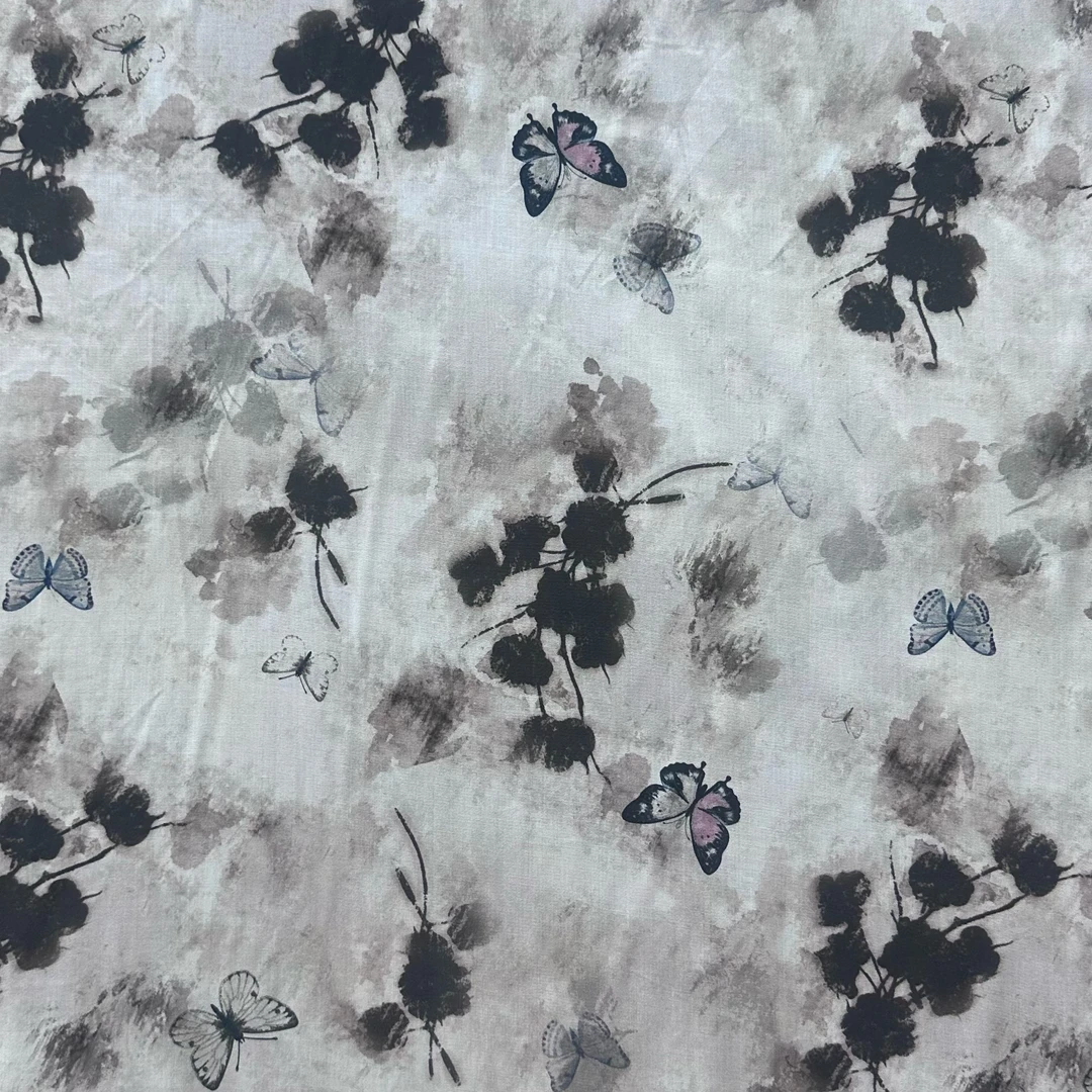 【布多多】（高端木棉）蝶飞蜕变 服装面料布料