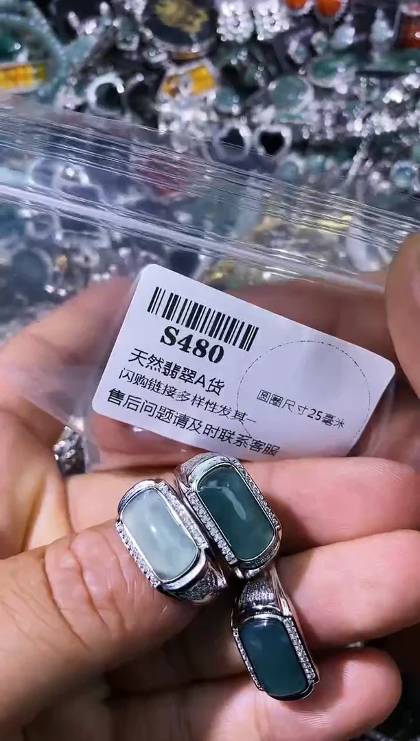 【闪购商品】翡翠颈饰未镶嵌S480戒指 多样性发其一