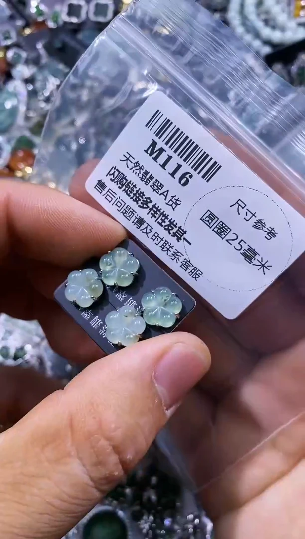 【闪购商品】翡翠颈饰未镶嵌M116耳钉多样性发其一