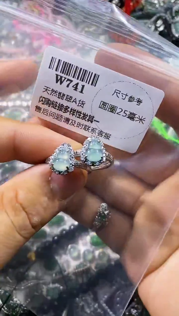 【闪购商品】翡翠颈饰未镶嵌W741戒指 多样性发其一
