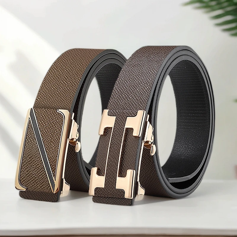 520送老公男士皮带 自动扣真皮皮带休闲百搭高端时尚年轻人腰带男