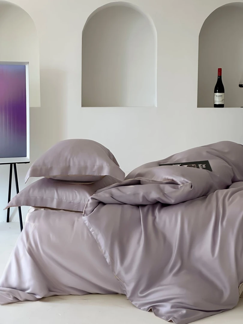 【特 清】纯色款-进口兰精天丝轻奢欧式丝滑凉感简约双面四件套