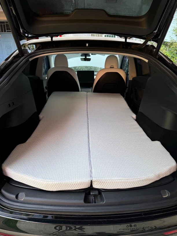 特斯拉Model3专用车载露营旅游床垫午休可拆分独立车载双人睡垫