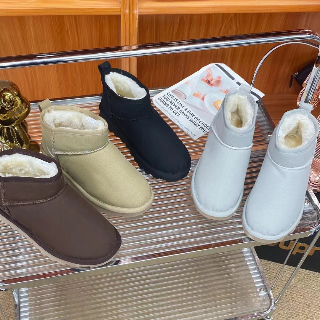 双11爆款135-1雪地靴女冬加绒加厚防滑2024新款短筒厚底保暖棉鞋