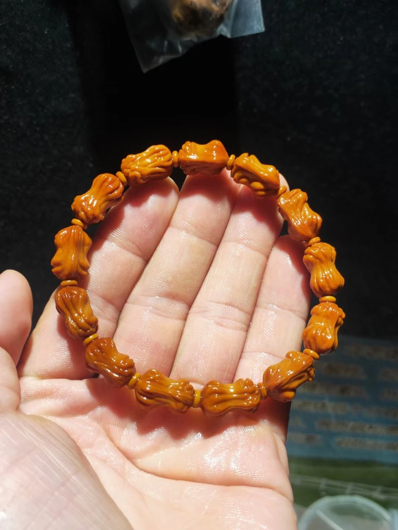 秦岭异型龙纹桃核手串 花生桃核 葫芦桃核 桃胡手串