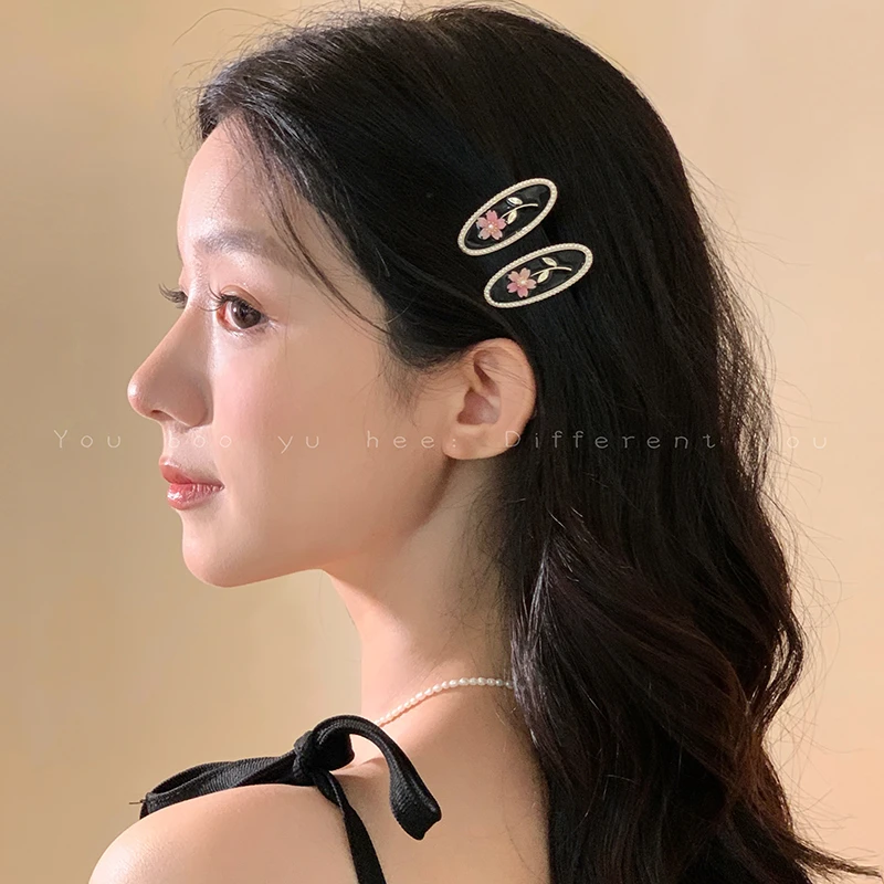蔷薇少女~小众精致刘海碎发侧边夹法式甜美鸭嘴夹发卡仙气发夹女
