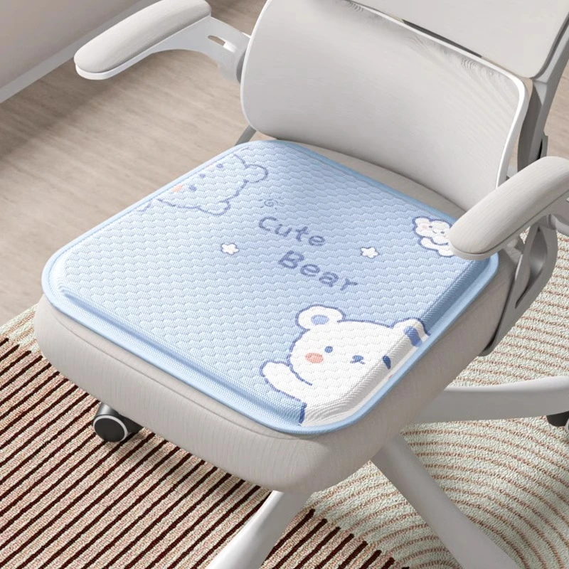 夏季凝胶坐垫办公室久坐冰丝椅垫卡通屁垫透气汽车座椅垫四季通用