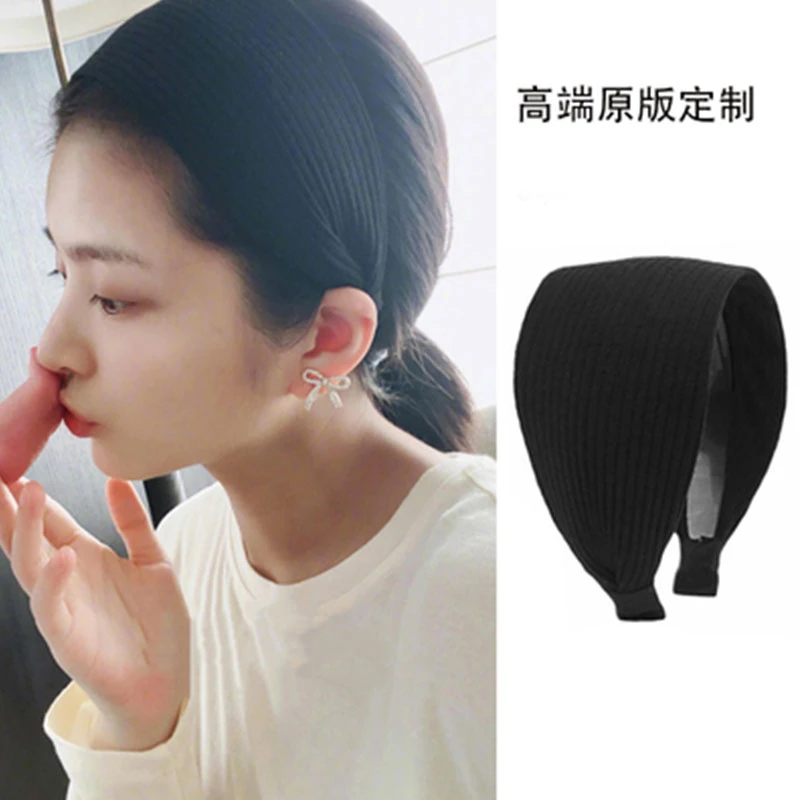 非金属发饰 新款发箍王灿款带齿宽边发卡四季法式头箍宽边发箍女