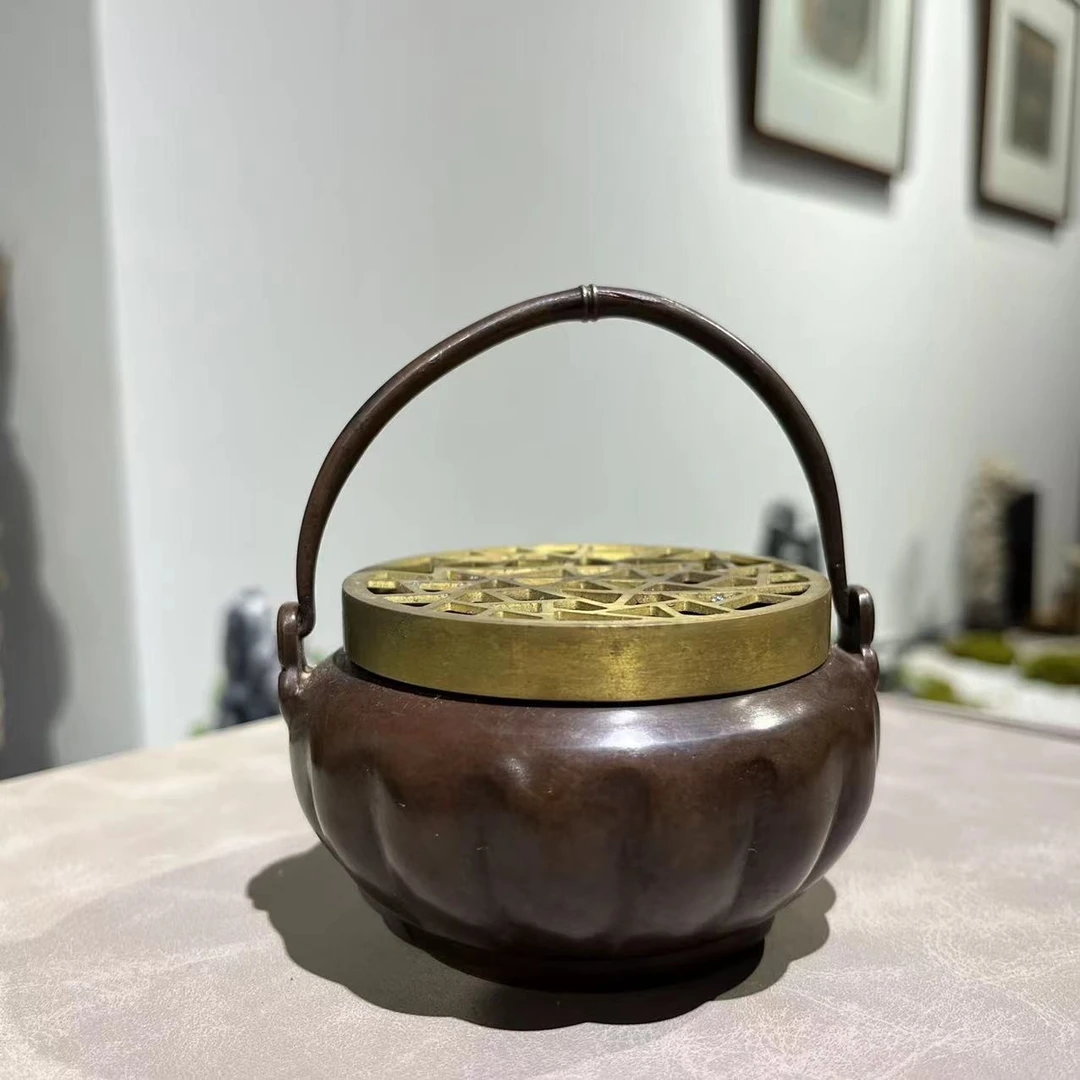 【立木堂】紫铜香薰炉暖手炉温茶炉配布袋防烫精致礼盒装