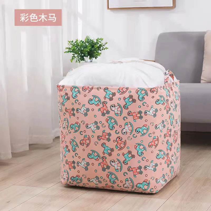 (2个起拍)棉麻加厚100L可装衣服被子收纳袋防水防潮防尘收纳袋
