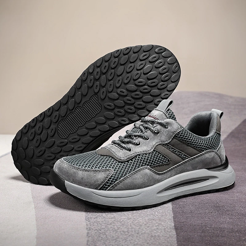 骆斑步男鞋夏季新款户外休闲网面透气防滑软底运动鞋男士时尚潮鞋