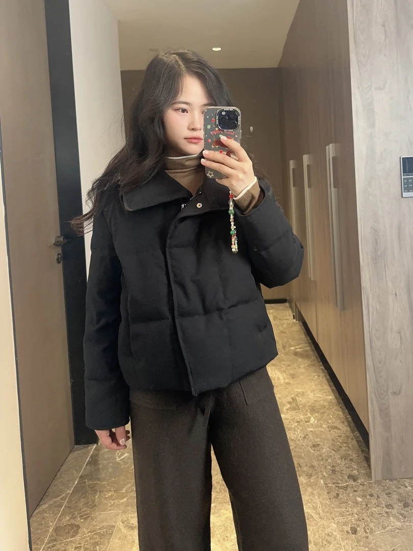 ADASTORE 90新国标白鹅绒中空纱短款羽绒服