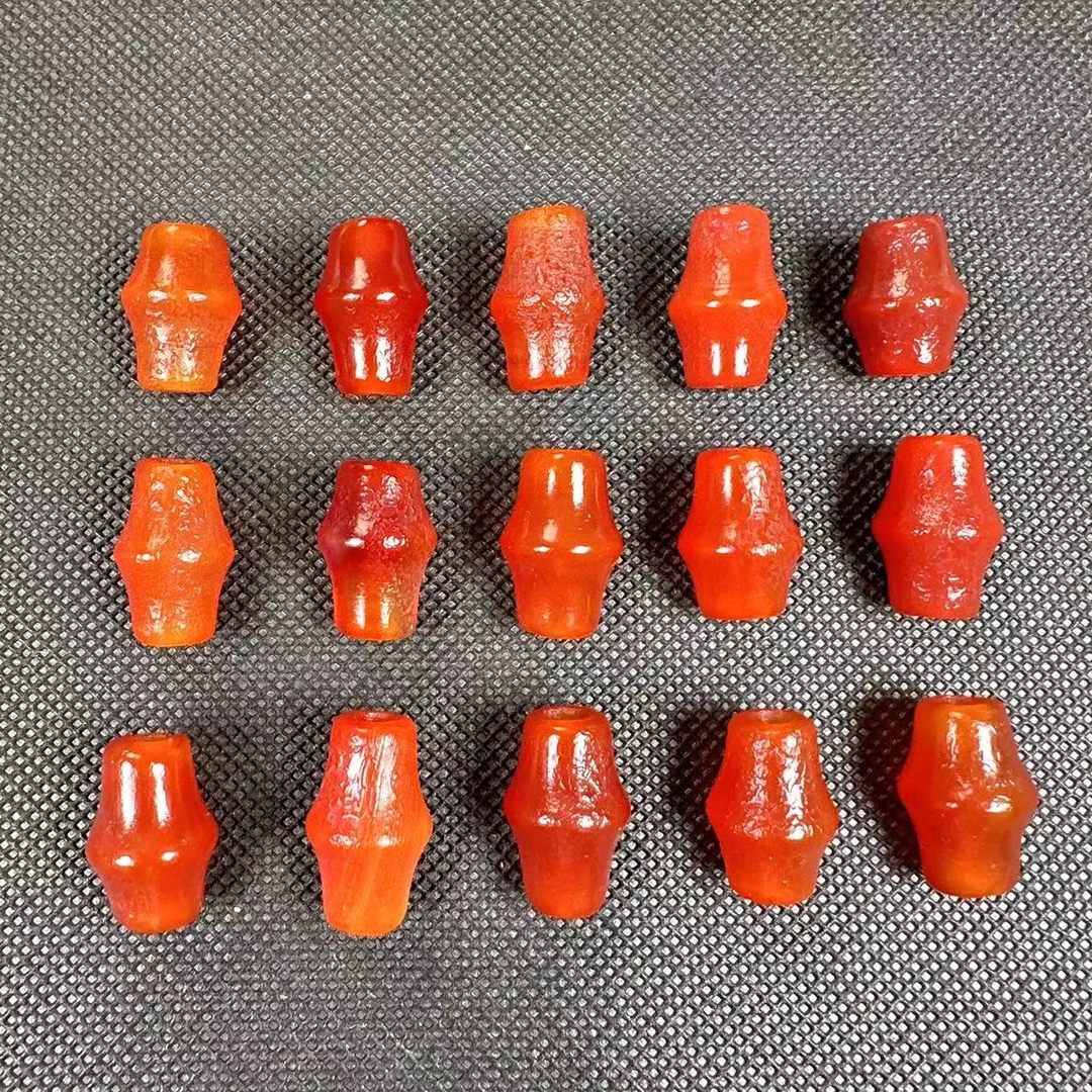 复古天珠玛瑙竹节步步高升饰品配件 通孔散可做挂件配饰