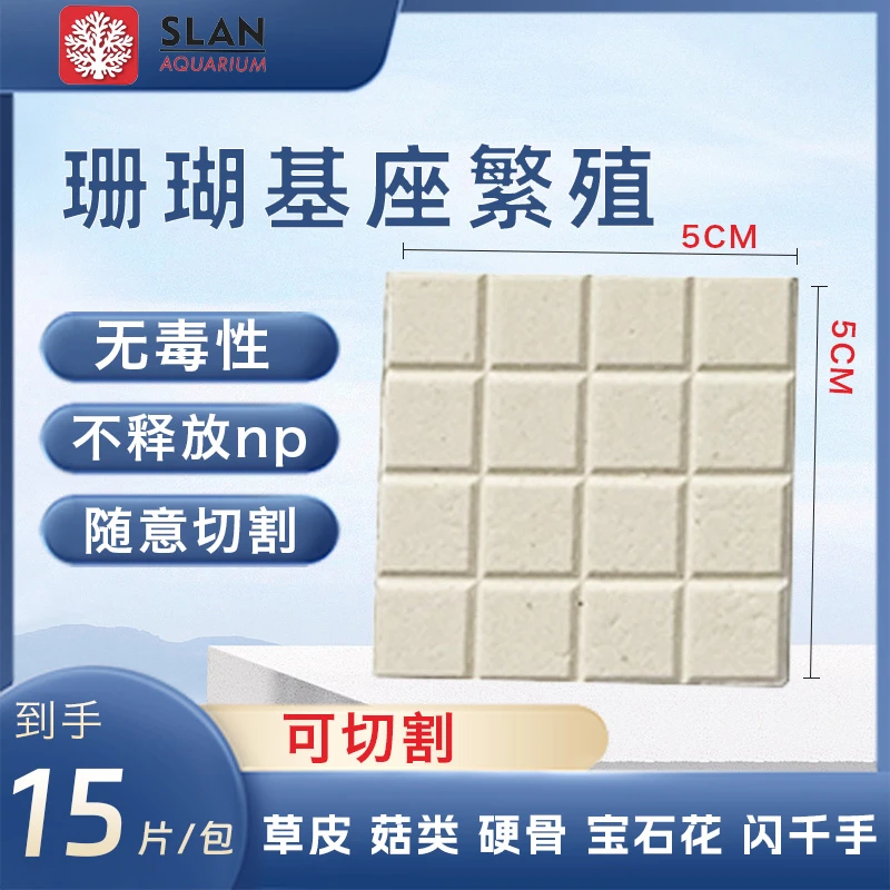珊瑚基座海水缸SPS纽扣不伤珊瑚断支架托盘繁殖基座白色展示