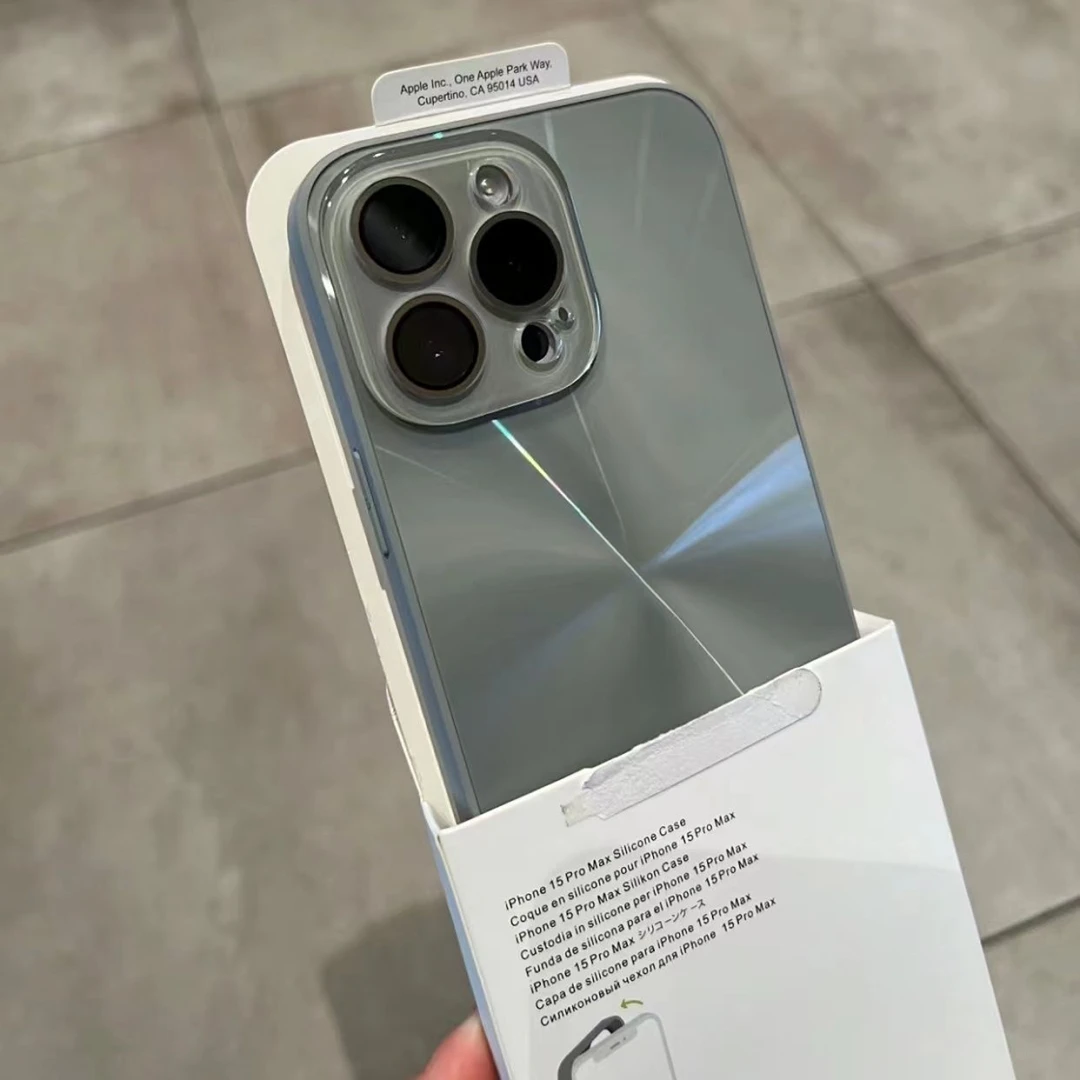 爆款简约极光适用iPhone15promax手机壳苹果14镭射13新款12女11套