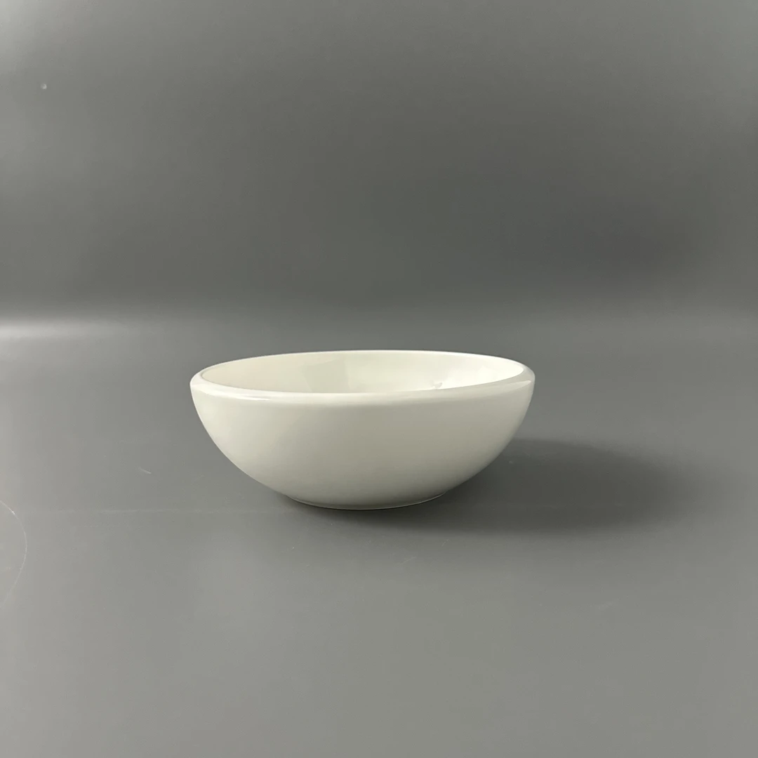 【悦】6.5寸 沙拉碗 大米饭碗凸边小碗高温白瓷