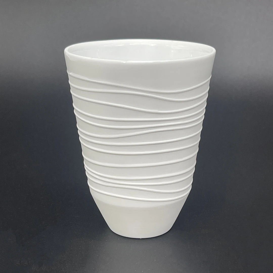 【AS家】250ml  手握杯 年轮系列 磨砂手感 高温白瓷