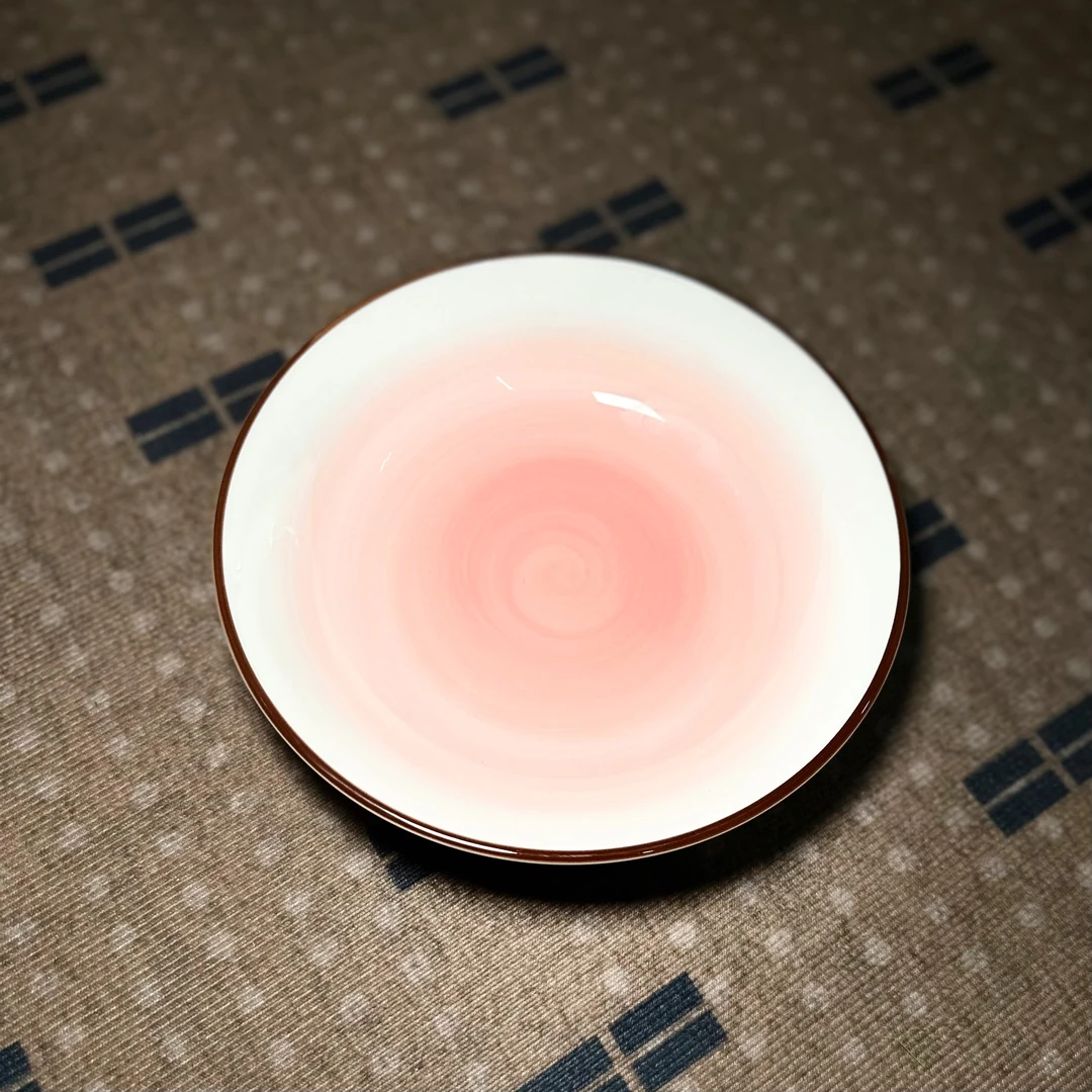 【LL家】 20*4CM 日落粉色 手绘浅盘 晕染视觉