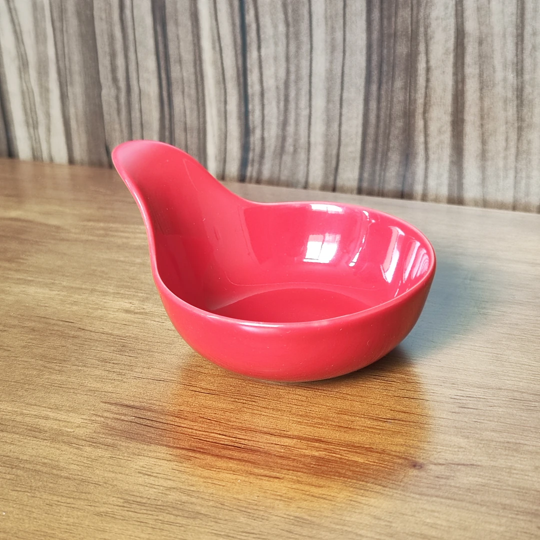 【RED家】8.5*3CM 带手柄小圆碟 红色系列 饺子皮厚度