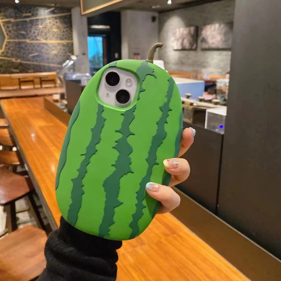 【苹果/华为】清爽西瓜硅胶适用iphone14pro手机壳13promax软15pro