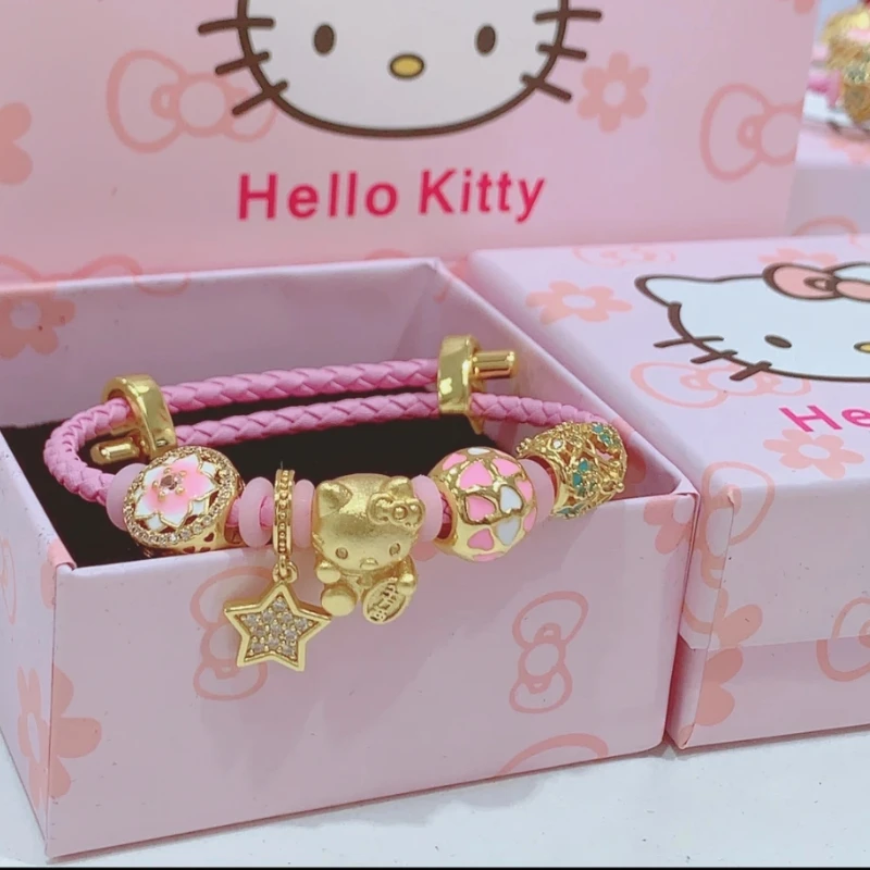 铜合金手镯  HelloKitty手链串珠送闺蜜情侣时尚编织甜美儿童手工