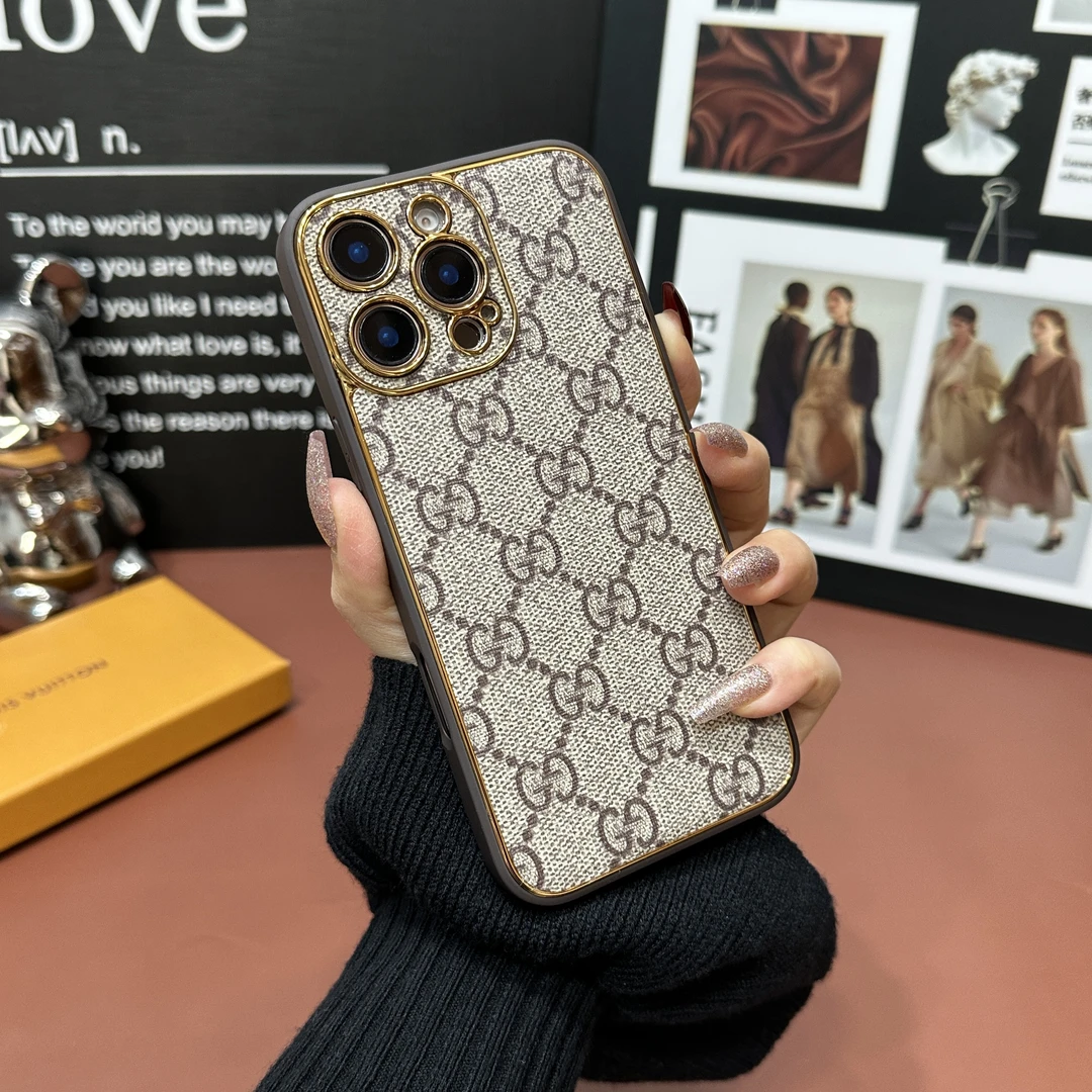 高级感电镀适用苹果16手机壳15新款14promax潮13高档12网红11古驰