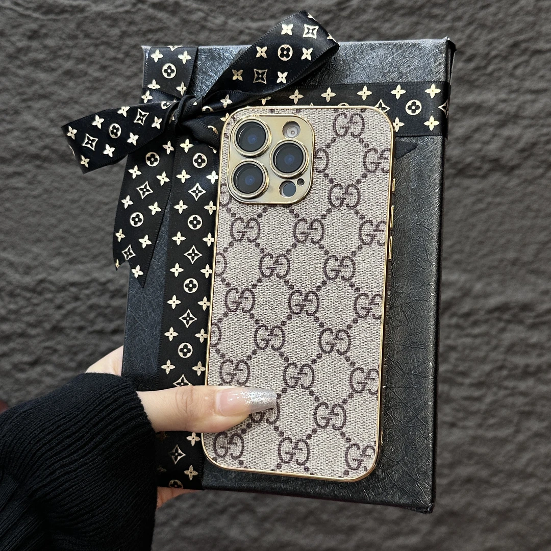 高级电镀适用苹果16promax手机壳15新款14潮牌13高档12奢华17古驰