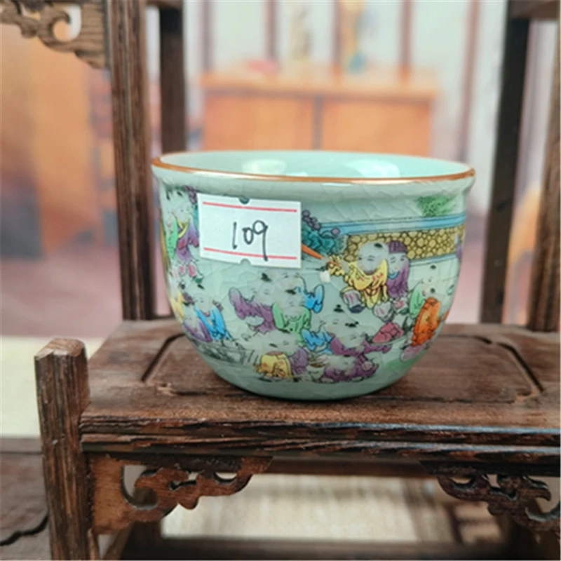 景德镇老陶百子图小客杯