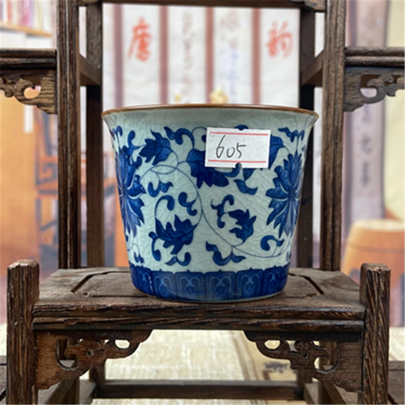 景德镇老陶泥缠枝莲可乐杯