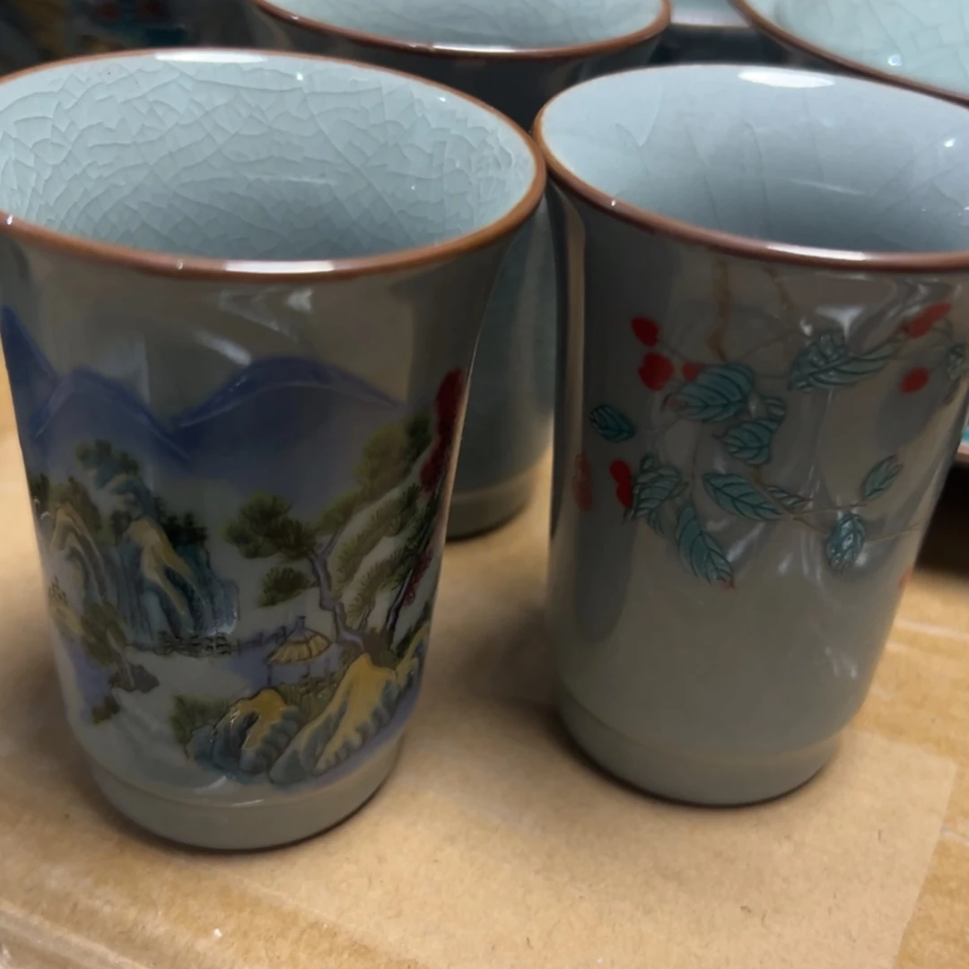 【闪购商品】陶瓷闻香杯三个