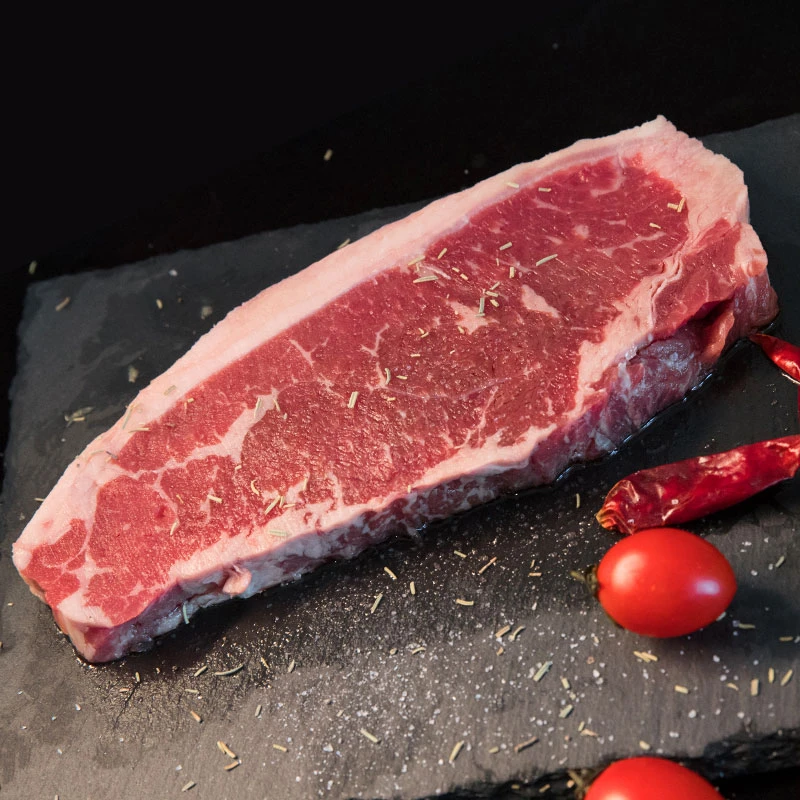 【小明优选】澳洲原切黑安格斯谷饲200天西冷眼肉牛排1200g