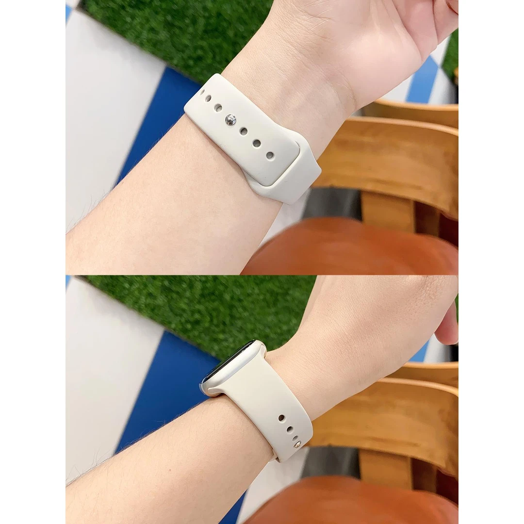 硅胶运动适用iWatch表带S8苹果手表Ultra通用AppleWatchSE65432代