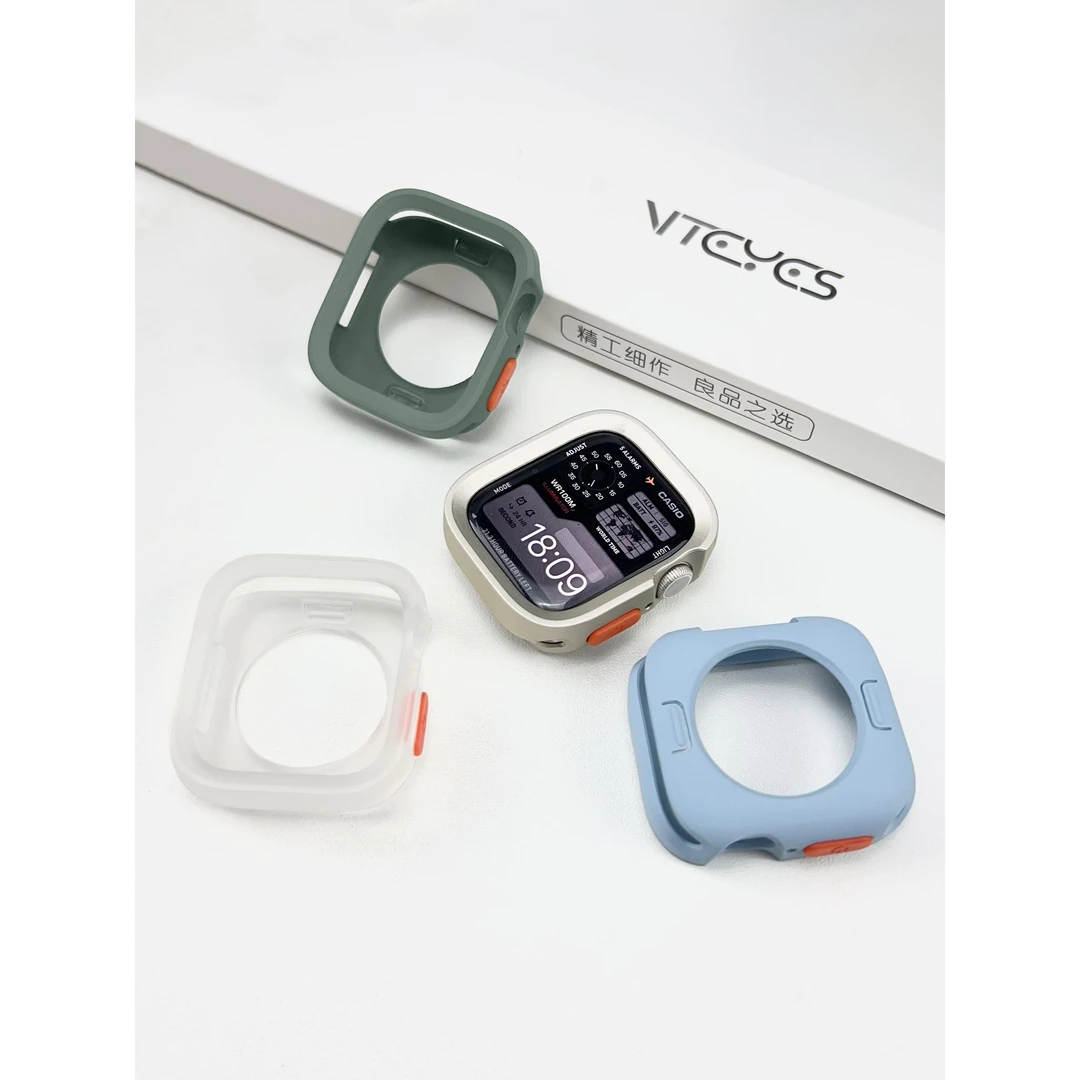 包边软壳适用iWatch苹果S9手表壳AppleWatch 87654代SE通用Ultra