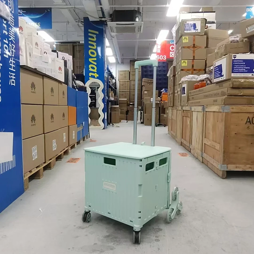 八轮买菜车小拉车拿取快递便携折叠购物车摆摊小推车大容量lz