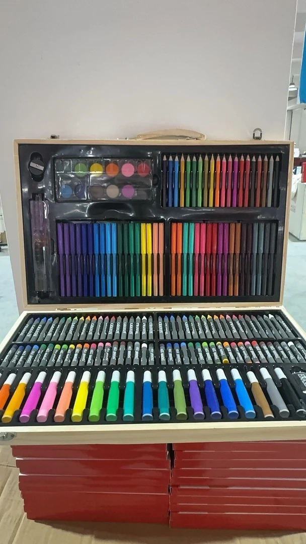 儿童绘画笔180件套装 小孩学生水彩笔套盒美术画画文具用品礼盒az