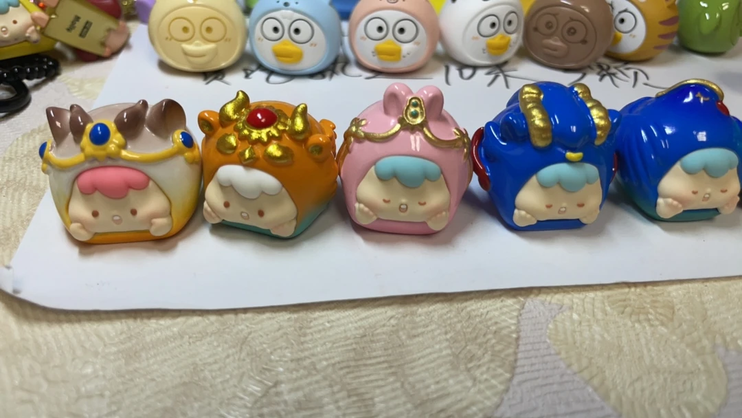 萌粒，玩具，树脂摆件，默认微瑕，介意勿拍，开箱视频