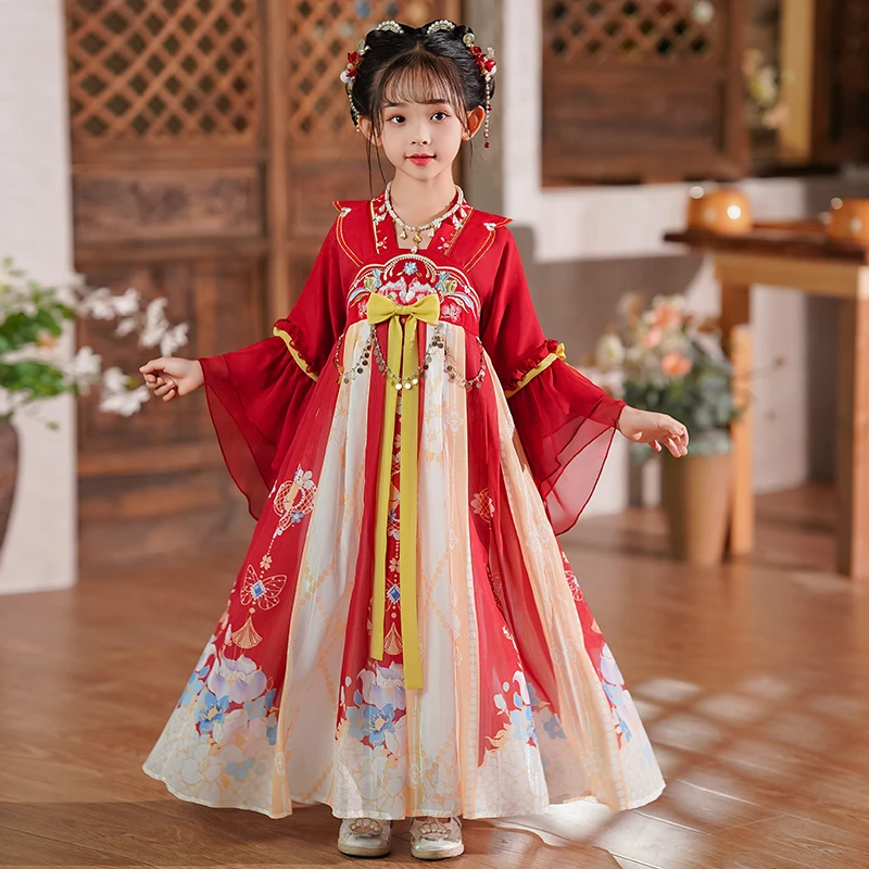 【霓裳】汉服女童秋冬装2024新款爆款儿童古风仙气中式服装国风唐装