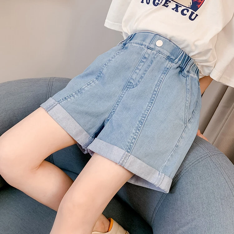 女童牛仔短裤2025新款夏季儿童百搭休闲裤子夏装大女童装薄款热裤