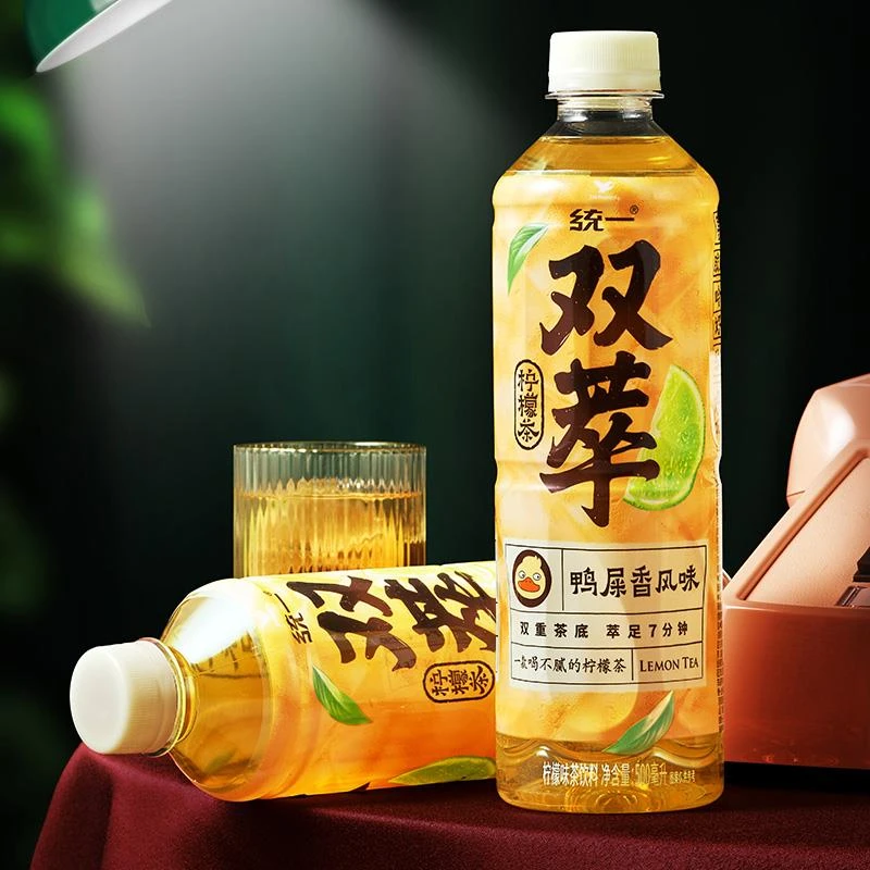 统一双萃柠檬茶鸭屎香风味茶500ml*5瓶15瓶整箱柠檬味茶饮料yb