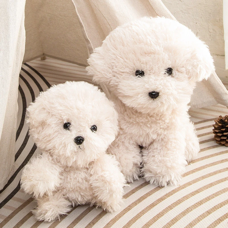 仿真小比熊公仔毛绒玩具可爱狗狗玩偶送女生小朋友生日礼物布娃娃