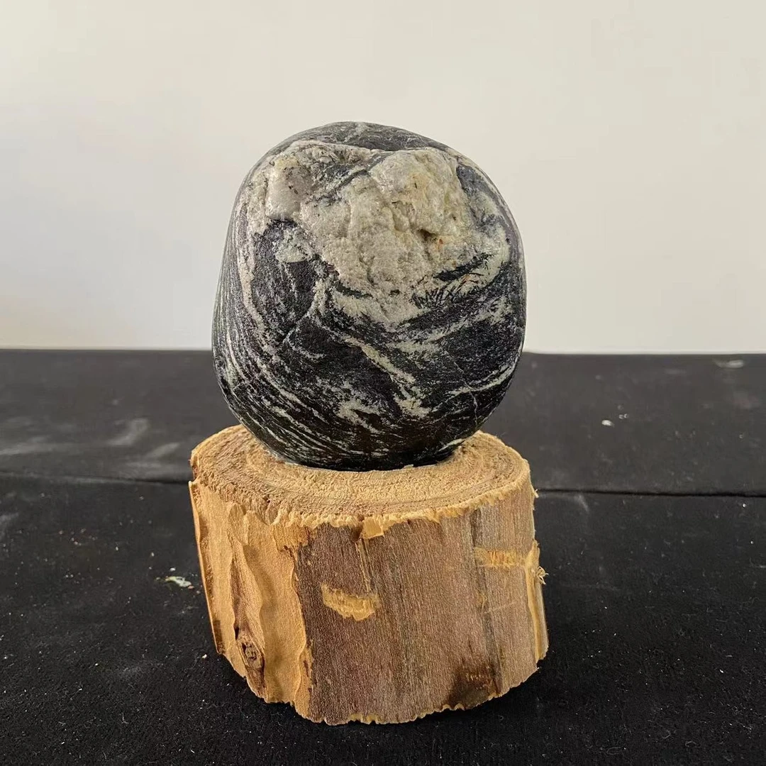 新疆额河奇石戈壁石画面石观赏石天然国画石风景石家居原石摆件