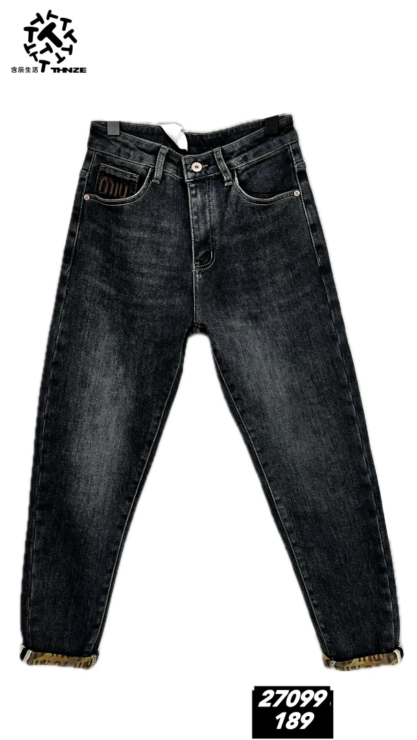 含辰生活男士抓绒牛仔裤27099