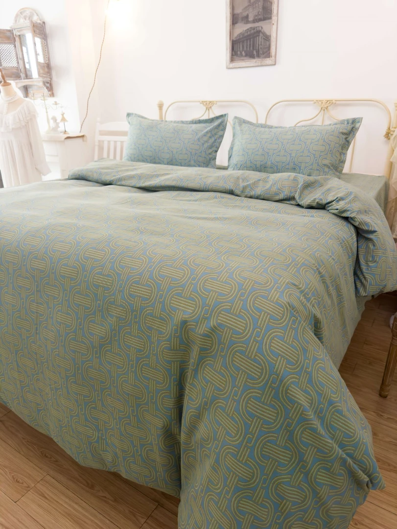 高支高密水洗双层纱三件套【五福临门】