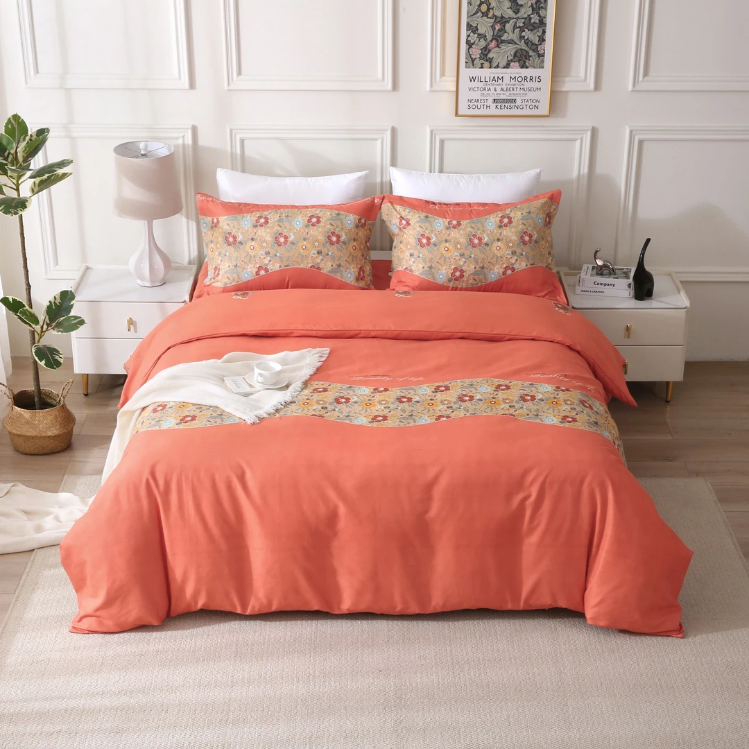 自产自销秋冬加密加厚三件套【盛典花枝】床单2.3*2.3 米 0.48*0.74