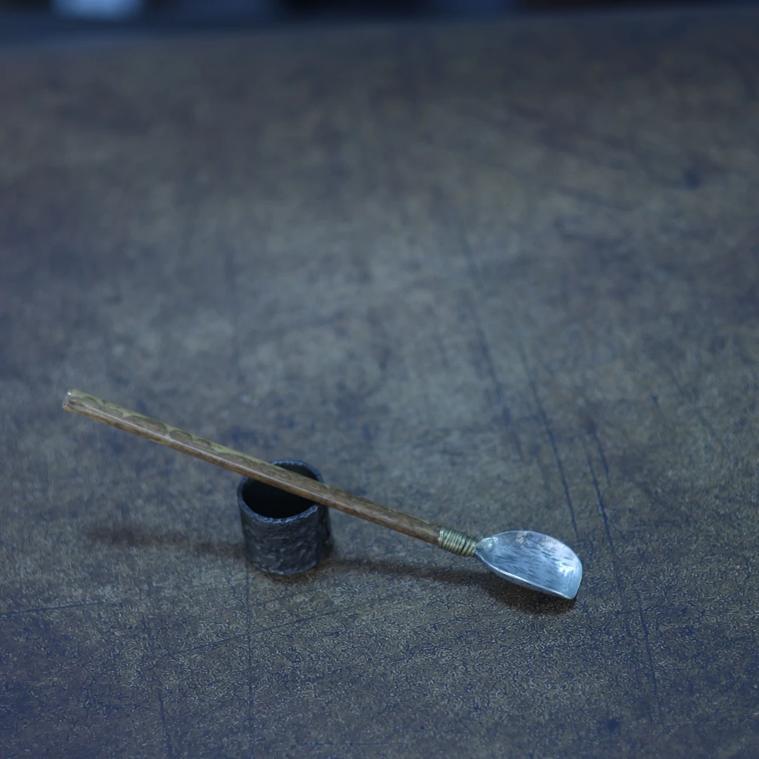 【姨嘉茗友】手工锻打锡茶勺，