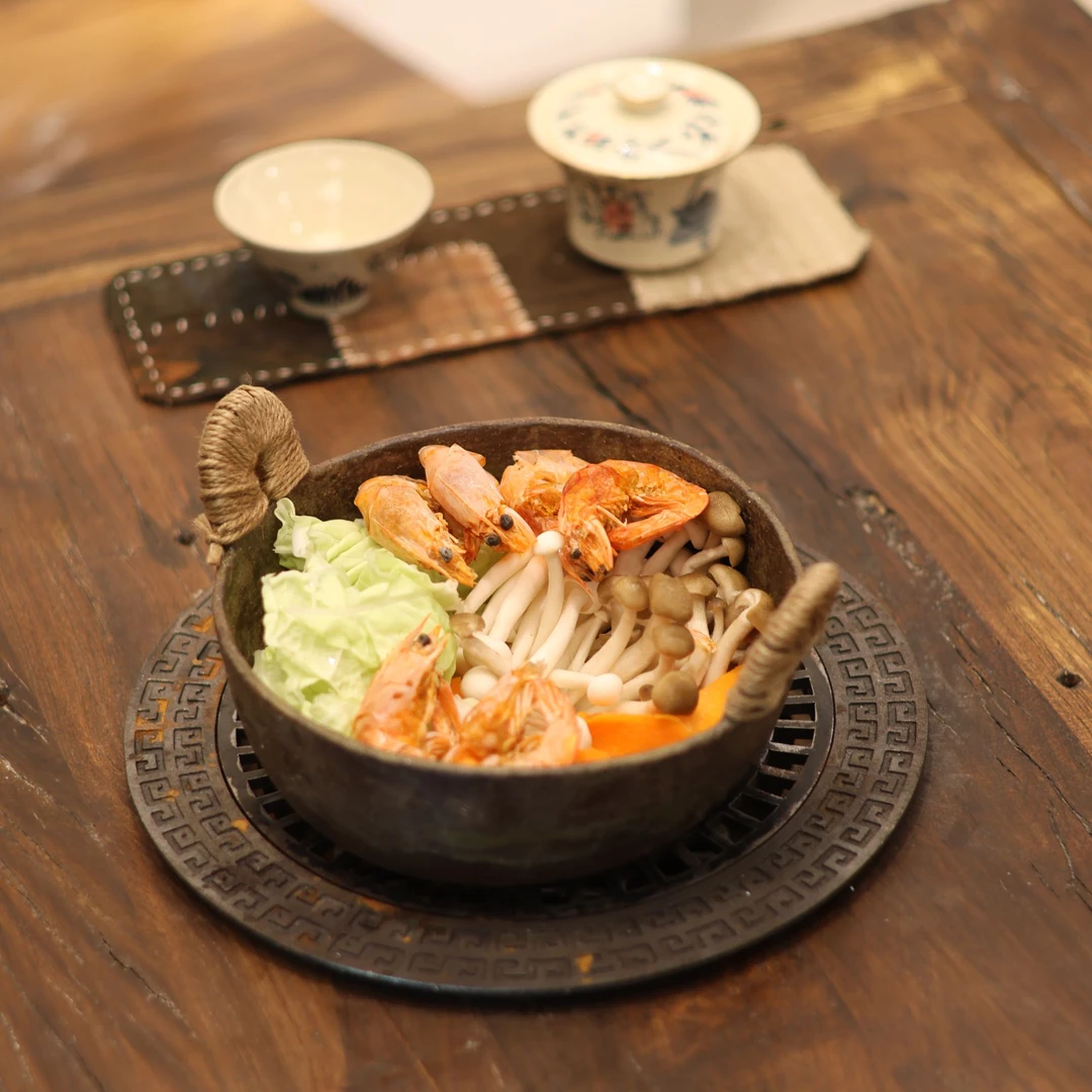 【姨嘉茗友】紫砂手捏煮茶锅，砂锅。煮水复古