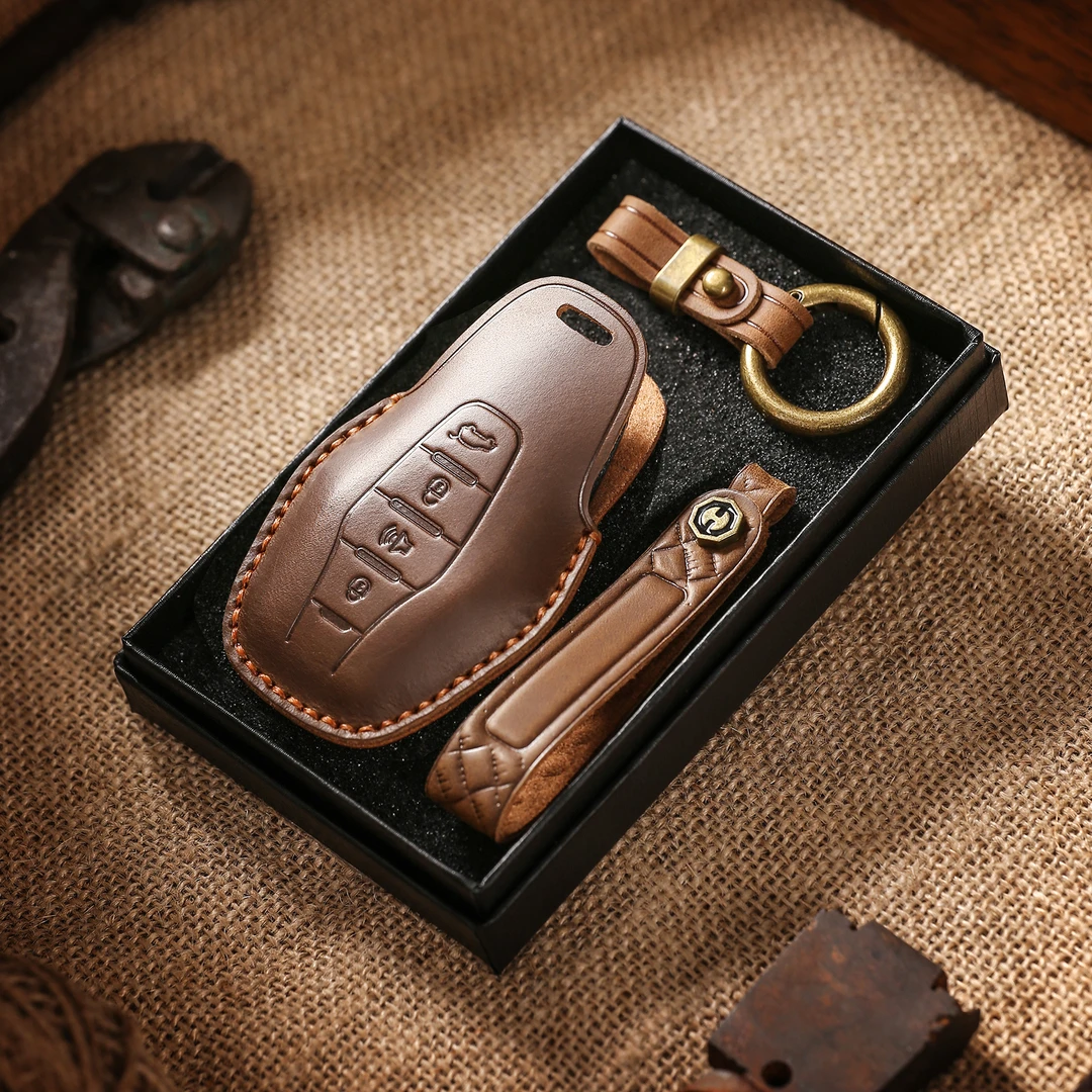 头层真皮奇瑞瑞虎8plus捷途旅行者星途钥匙套9探索7pro艾瑞泽风云